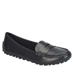 Born Malena Leather Black Driving Loafers 9.5 Shoe Luxury Designer Flat